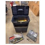 MasterCraft Rolling Toolbox Cart w/ Assorted Hand Tools Socket Set