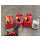 Homelite XL Gas Chainsaw with Fuel Cans & Tall Timber Bar Chain Oil