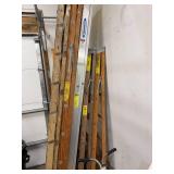 Lot of Assorted Wooden Step Ladders Including Werner Folding Ladder