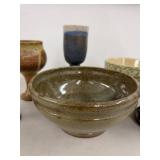 Lot of Assorted Studio Art Pottery Bowls Goblets & Planter