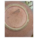Vintage Art Pottery Lot Haeger Bowl Asparagus Vase Pink Speckled Bowl