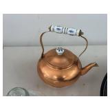 West Virginia Glass Cloche Copper Kettle Assorted Serving Ware Lot