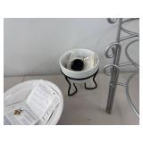 Vintage Fondue Serving Lot Tureen Tiered Rack Pots Divided Dishes