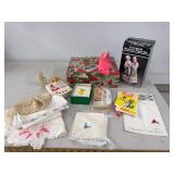 Lot of Assorted Vintage Linens Greeting Cards Holiday Decor Mix