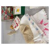 Lot of Assorted Vintage Linens Greeting Cards Holiday Decor Mix