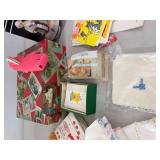 Lot of Assorted Vintage Linens Greeting Cards Holiday Decor Mix
