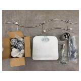 Lot of Assorted Bathroom Accessories Taylor Scale Wall Rack Shower Heads