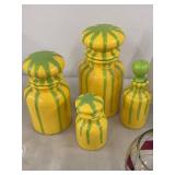 Box Lot of Assorted Art Pottery Glass Bottles Doll Coca-Cola Decor