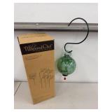 Pampered Chef Outdoor Party Sticks New in Box w Green Glass Garden Hummingbird Feeder