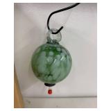 Pampered Chef Outdoor Party Sticks New in Box w Green Glass Garden Hummingbird Feeder
