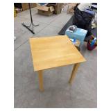Light Oak Finish Square Kitchen Dining Table Approx 27in Top