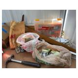 Assorted Hand Tools Hardware Electrical Supplies Organizer Mixed Lot