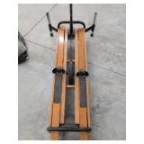 Vintage Wooden Ski Exercise Machine w/ Electronic Monitor