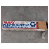 Husky Black Plastic Sheeting 10 ft x 100 ft 6 Mil Poly Film Roll