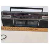 Realistic SCR-31 AM/FM Dual Cassette Stereo Boombox Radio 14-799