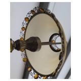 Tiffany Style Accent Lamp and PartyLite Metal Glass Shades Table Decor