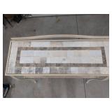 Hampton Bay Tile Top Bakers Rack Kitchen Cart w Mug Hooks See Photos