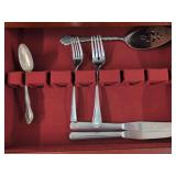 Oneida Community Stainless Flatware Set in McGraw Wood Chest
