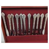 Oneida Community Stainless Flatware Set in McGraw Wood Chest