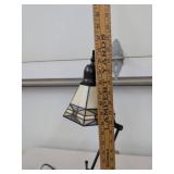 Tiffany Style Adjustable Desk Lamp Stained Glass Shade Black Metal