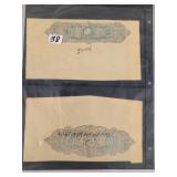 Mixed Vintage Stamp & Paper Currency Lot US Foreign Plate Blocks