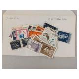Mixed Vintage Stamp & Paper Currency Lot US Foreign Plate Blocks