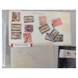 Mixed Vintage Stamp & Paper Currency Lot US Foreign Plate Blocks