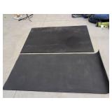 Set of 2 Black Rubber Utility Floor Mats Diamond Plate Workshop Garage