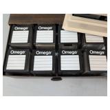 Omega 16 Slide Cube Cartridge Library w/ 16 Cubes Box Labels
