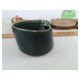 Vintage Pottery Ashtray Lot w Bubble Glass Paperweight Bud Vase Bowl