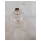 Vintage Clear Glass Decor Lot Jug Vase Hurricane Oil Lamp Insert
