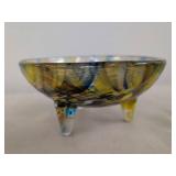 Lot of Assorted Art Glass Bowls & Candle Holder Green Mexican Glass