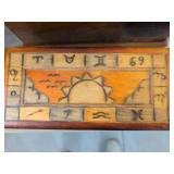 Lot of Assorted Wooden Keepsake Boxes Elephant Box Zodiac Trinket Box