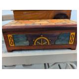 Lot of Assorted Wooden Keepsake Boxes Elephant Box Zodiac Trinket Box