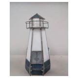 Lot of Assorted Art Glass Decor Stauer Clock Lighthouse Candle Holder