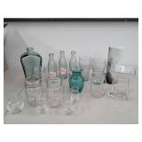 Mixed Glassware Lot Coca-Cola Bottles Mason Jars & Bud Vases