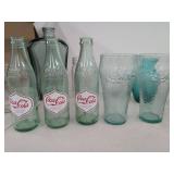 Mixed Glassware Lot Coca-Cola Bottles Mason Jars & Bud Vases