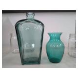 Mixed Glassware Lot Coca-Cola Bottles Mason Jars & Bud Vases