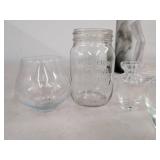 Mixed Glassware Lot Coca-Cola Bottles Mason Jars & Bud Vases