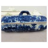 Antique Covered Porcelain Serving Dishes Johnson Bros Transferware Lot