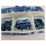 Antique Covered Porcelain Serving Dishes Johnson Bros Transferware Lot