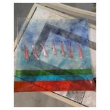 PartyLite and Mixed Art Glass & Stained Glass Decor Plates Vases Panel Holders