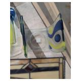 PartyLite and Mixed Art Glass & Stained Glass Decor Plates Vases Panel Holders
