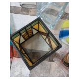 PartyLite and Mixed Art Glass & Stained Glass Decor Plates Vases Panel Holders