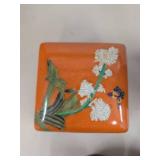 Vintage Decor Lot Ceramic Vase Trinket Box Russian Painted Bowl Set