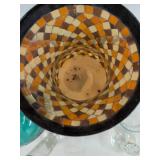 PartyLite Multi-Colored Hurricane Candle Holder, Assorted Decorative Glass Vases & Mosaic Candle Holder Home Decor