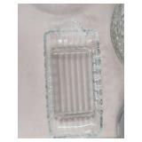 Vintage Pressed Glass Serving Dishes Plates Trays & House Tray Lot