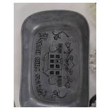 Vintage Pressed Glass Serving Dishes Plates Trays & House Tray Lot