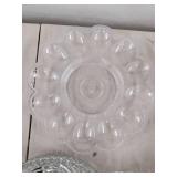 Vintage Pressed Glass Serving Dishes Plates Trays & House Tray Lot