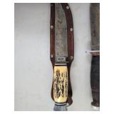 Vintage Hunting Knives w/ Leather Sheaths Schrade & Solingen